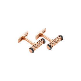 FOPE Solo Manschettenknöpfe mit schwarzen Diamanten 00206GX_BN_R_X3X_000