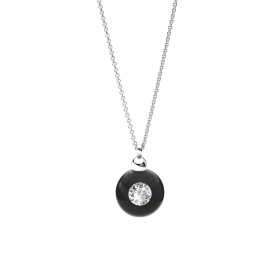 Platin, Halsschmuck, Schmuckwerk Anhänger Glasklar mit Halskette DH567-PT-GS