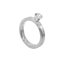Weißgold, Ringe, Schmuckwerk Alpen Solitärring, Ref: GT414-WG-52