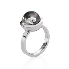 Weißgold, Ringe, Schmuckwerk Glasklar Ring, Ref: DR607-WG-GS-58