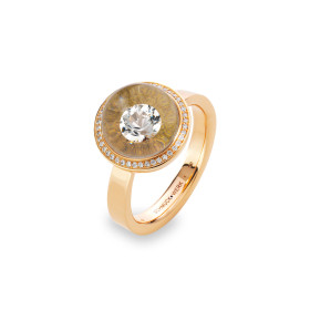 Rotgold, Ringe, Schmuckwerk Glasklar Ring, Ref: DR686-RG-GK-52