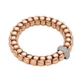 Roségold, Armschmuck, FOPE Eka Flex'it Armband mit Diamantpavé, Ref: 52107BX_PB_R_XBX_0XL