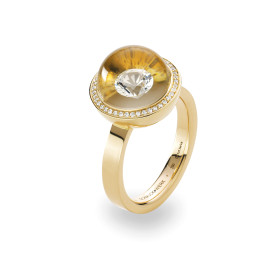 Gelbgold, Ringe, Schmuckwerk Glasklar Ring, Ref: DR626-GG-GW-52