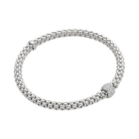 Weißgold, Armschmuck, FOPE Eka Flex'it Armband mit Diamantpavé, Ref: 63406BX_PB_B_XBX_00S
