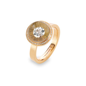 Rotgold, Ringe, Schmuckwerk Glasklar Ring, Ref: DR626-RG-GK-55