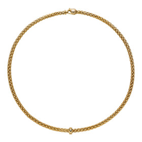 Gelbgold, Halsschmuck, FOPE Solo Halskette mit Diamanten 62306CX_BB_G_XGX_043