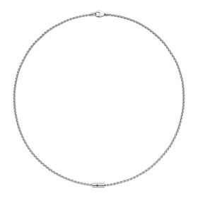 Weißgold, Halsschmuck, FOPE Aria Halskette mit einem schwarzen Brillanten 89103CX_BN_B_XBX_037