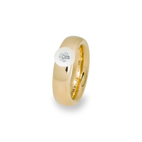 Gelbgold, Ringe, Schmuckwerk Glasklar Ring, Ref: DR757-GG-GW-61