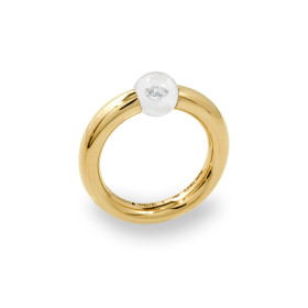 Gelbgold, Ringe, Schmuckwerk Glasklar Ring, Ref: DR277-GG-GW-57