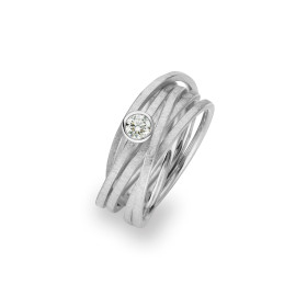 Platin, Ringe, Schmuckwerk Saturn Ring, Ref: SR554-PT-55