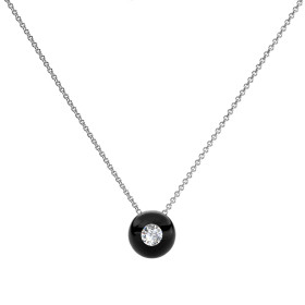 Edelstahl , Halsschmuck, Schmuckwerk Halskette Glasklar  DH887-ST-GS