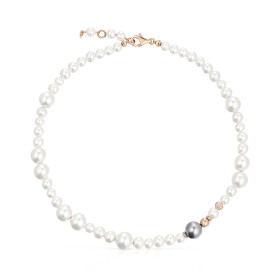         Roségold, Halsschmuck, Cervera Barcelona Coco Halskette C1292BC/TH/OR