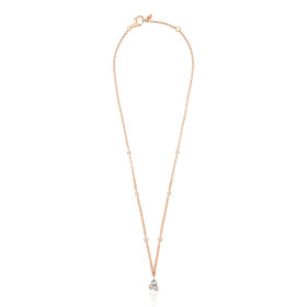        Roségold, Halsschmuck, Cervera Barcelona Abrazo Halskette C1281B/OR