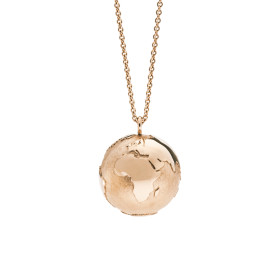 Rotgold, Halsschmuck, Schmuckwerk Anhänger Meine Welt mit Halskette OH130-RG