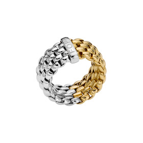 Gelbgold &amp;amp; Weißgold, Ringe, FOPE Essentials Flex'it Ring, Ref: 07E04AX_XX_2_XBX_00L