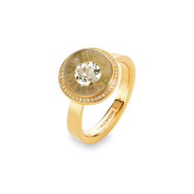 Gelbgold, Ringe, Schmuckwerk Glasklar Ring, Ref: DR626-GG-GK-55