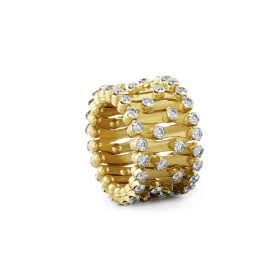 Gelbgold, Ringe, Serafino Consoli Serafino Multi-Size Ring und Armreif, Ref: S.RB 1492 F4 YG WD