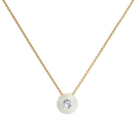 Gelbgold, Halsschmuck, Schmuckwerk Halskette Glasklar DH887-GG-GK