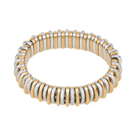 Gelbgold &amp;amp; Weißgold, Armschmuck, FOPE Panorama Flex'it Armband, Ref: 58904BX_BB_B_GBX_00M