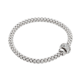Weißgold, Armschmuck, FOPE Eka Flex'it Armband mit Diamantpavé, Ref: 61206BX_PB_B_BBX_00S