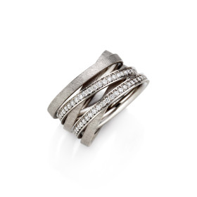Weißgold, Ringe, Schmuckwerk Saturn Ring, Ref: SR756-WG-59