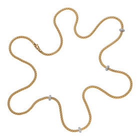 Weißgold, Halsschmuck, FOPE Prima Collier mit Diamanten 74508C4_BB_G_XBX_080