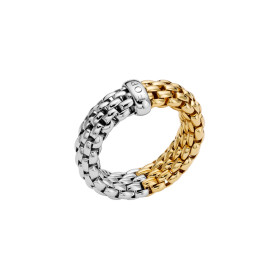 Gelbgold &amp;amp; Weißgold, Ringe, FOPE Essentials Flex'it Ring, Ref: 08E02AX_XX_2_XBX_00M