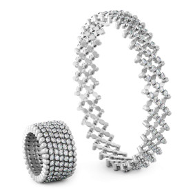 Weißgold, Ringe, Serafino Consoli Serafino Multi-Size Ring und Armreif S.RB 7M2 WG WD