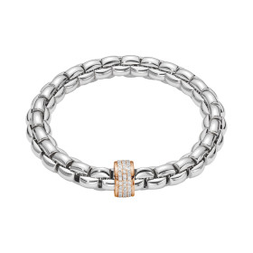 Weißgold, Armschmuck, FOPE Eka Flex'it Armband mit Diamantpavé, Ref: 60411BX_PB_B_XRX_00M
