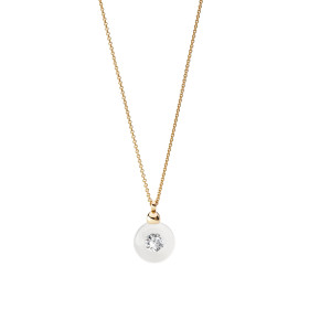 Rotgold, Halsschmuck, Schmuckwerk Halskette Glasklar DH567-RG-GW