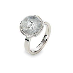 Weißgold, Ringe, Schmuckwerk Glasklar Ring, Ref: DR626-WG-GK-62