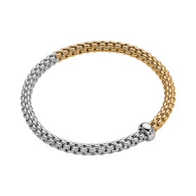 Gelbgold &amp;amp; Weißgold, Armschmuck, FOPE Solo Flex'it Armband, Ref: 01M06B2_BB_2_XBX_0XL
