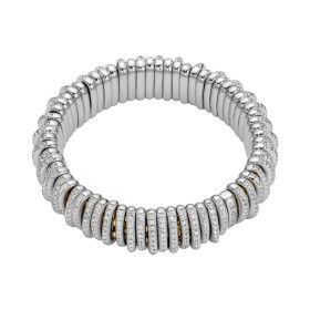 Gelbgold &amp;amp; Weißgold, Armschmuck, FOPE Eka Flex'it Armband mit Diamantpavé, Ref: 58904BX_PB_G_XBX_00M