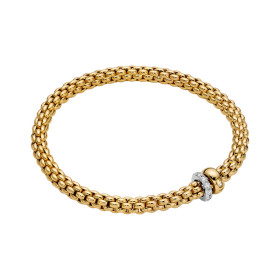 Gelbgold, Armschmuck, FOPE Eka Flex'it Armband mit Diamantpavé, Ref: 62406BX_PB_G_BGX_00L