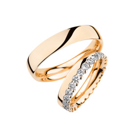 Roségold, Ringe, Christian Bauer Trauring-Set 0246734-0270957