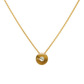 Gelbgold, Halsschmuck, Schmuckwerk Halskette Glasklar DH887-GG-GG