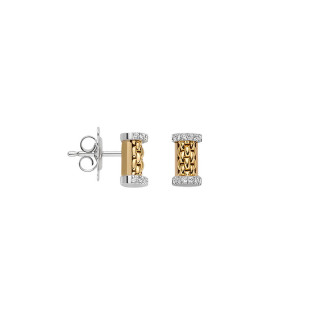Gelbgold &amp;amp; Weißgold, Ohrringe, FOPE Essentials Ohrstecker, Ref: 07E08OX_BB_G_XXX_000