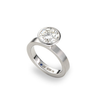 Platin, Ringe, Schmuckwerk Alpen Solitärring, Ref: GT524-PT-62