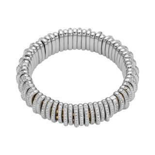 Gelbgold &amp;amp; Weißgold, Armschmuck, FOPE Eka Flex'it Armband mit Diamantpavé, Ref: 58904BX_PB_G_XBX_00S