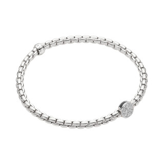 Weißgold, Armschmuck, FOPE Eka Flex'it Armband mit Diamantpavé, Ref: 73601BX_PB_B_XBX_0XS
