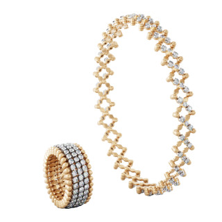 Roségold, Ringe, Serafino Consoli Serafino Multi-Size Ring und Armreif, Ref: S.RB 5M2 RWG WD