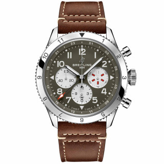 Herrenuhr, Breitling Super AVI B04 Chronograph GMT 46 Curtiss Warhawk, Ref: AB04452A1L1X1