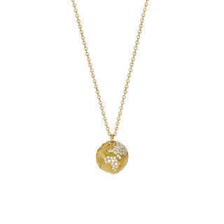Gelbgold, Halsschmuck, Schmuckwerk Meine Welt Anhänger mit Halskette, Ref: OH406-GG