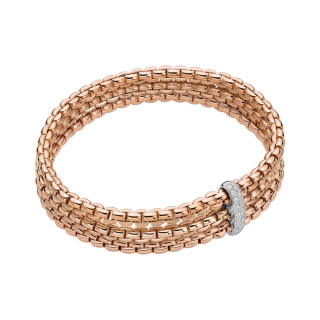 Roségold, Armschmuck, FOPE Eka Flex'it Armband mit Diamantpavé, Ref: 75601BX_BB_R_XBX_0XS