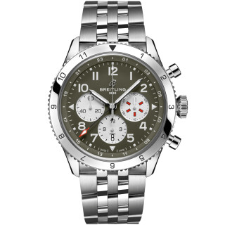Herrenuhr, Breitling Super AVI B04 Chronograph GMT 46 Curtiss Warhawk, Ref: AB04452A1L1A1