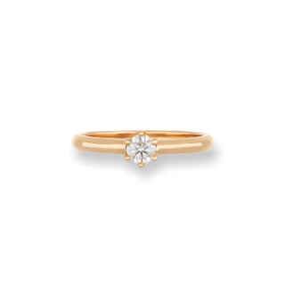 Roségold, Ringe, Juwelier Lenhardt Solitärring, Ref: 1337-0