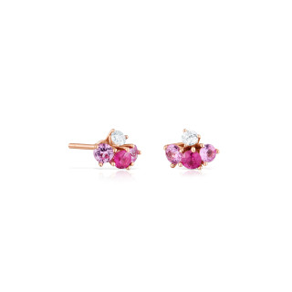 Roségold, Ohrringe, Cervera Barcelona Bouquet Ohrstecker, Ref: A1724BC/ZR/OR