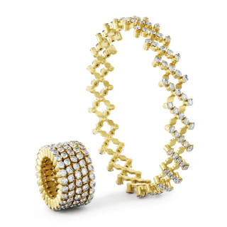 Gelbgold, Armschmuck, Serafino Consoli Serafino Multi-Size Ring und Armreif, Ref: S.RB 5F4 YG WD