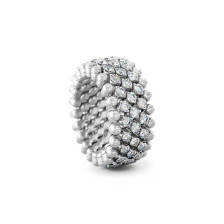 Weißgold, Ringe, Serafino Consoli Brevetto Multi-Size Ring, Ref: RMS 5M2 WG WD