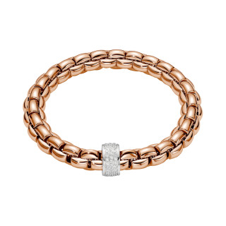 Roségold, Armschmuck, FOPE Eka Flex'it Armband mit Diamantpavé, Ref: 60411BX_PB_R_XBX_00L